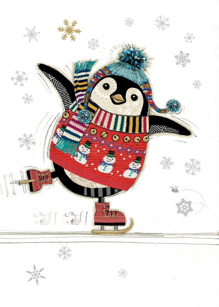 Carte de souhait de Noël sans texte - Pingouin
