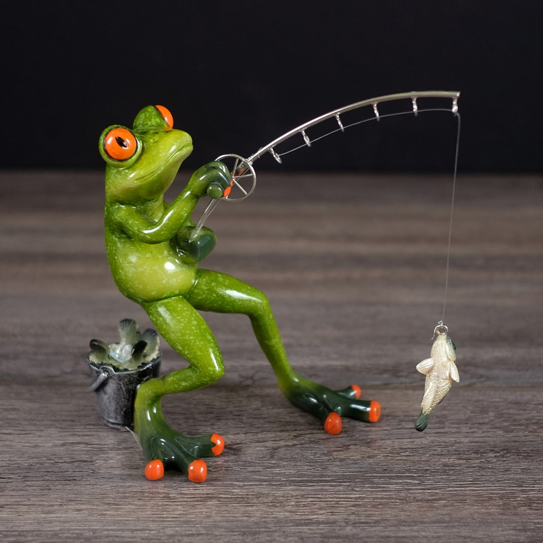 Grenouille à la pêche