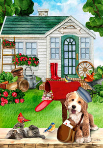 Drapeau décoratif - La maison du jardin