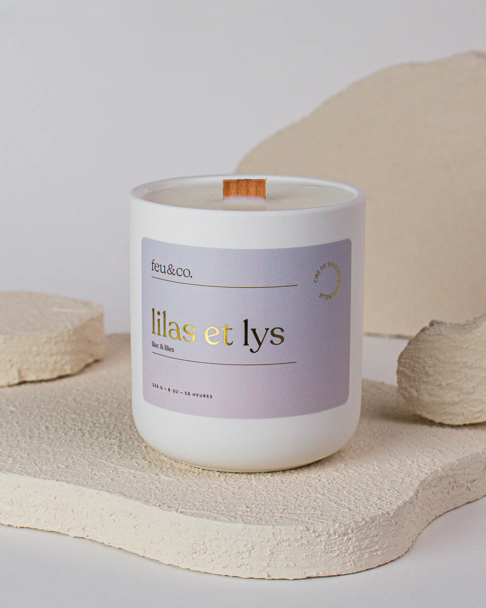 Bougie Feu&Co - Lilas et lys