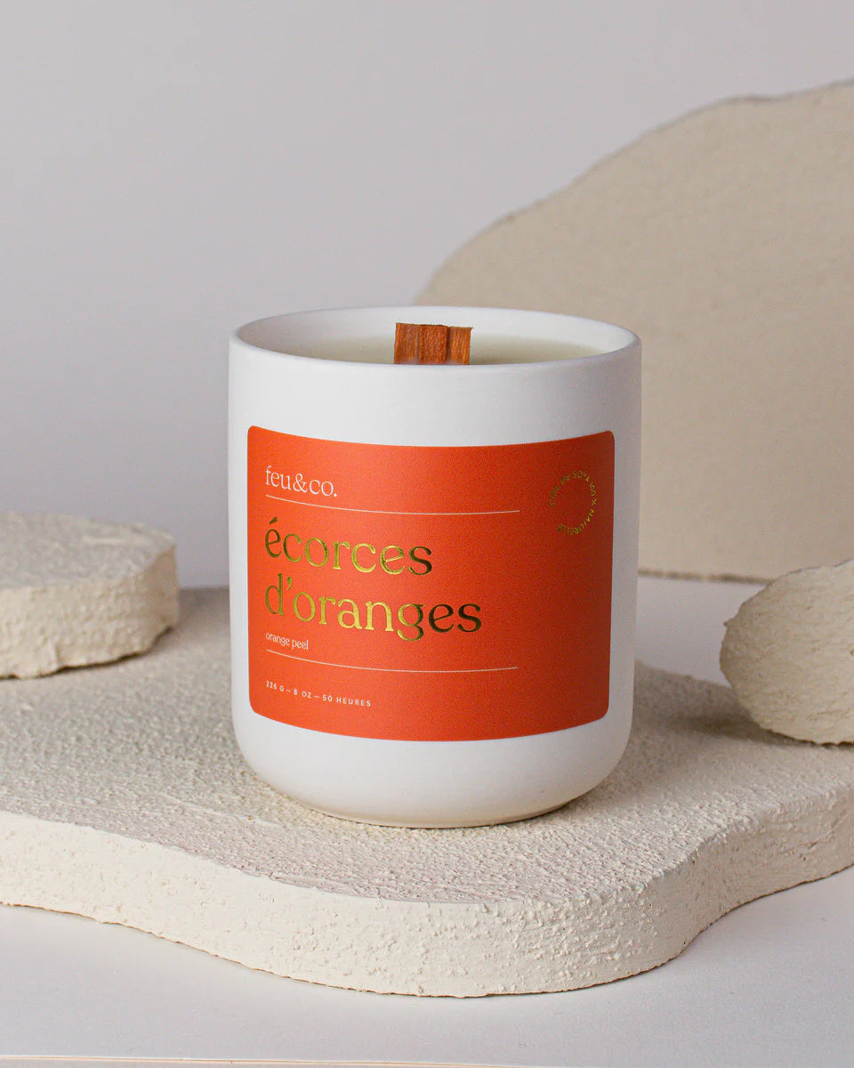 Bougie Feu&Co - Écorces d'oranges