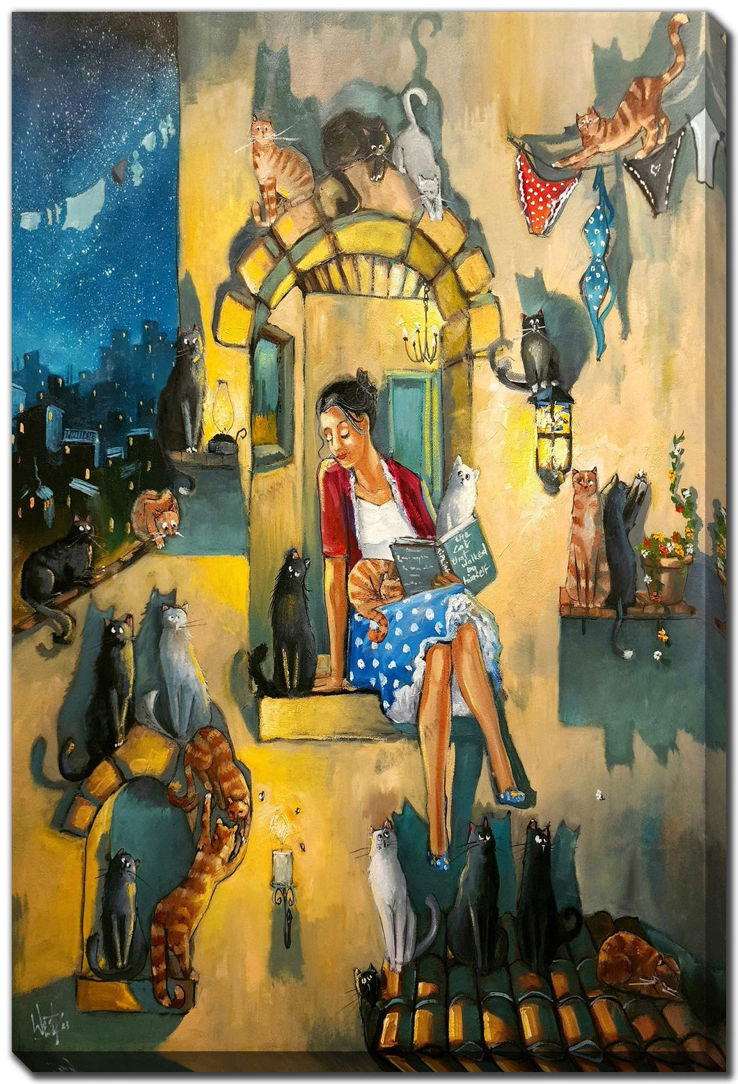 Cadre - la femme aux chats