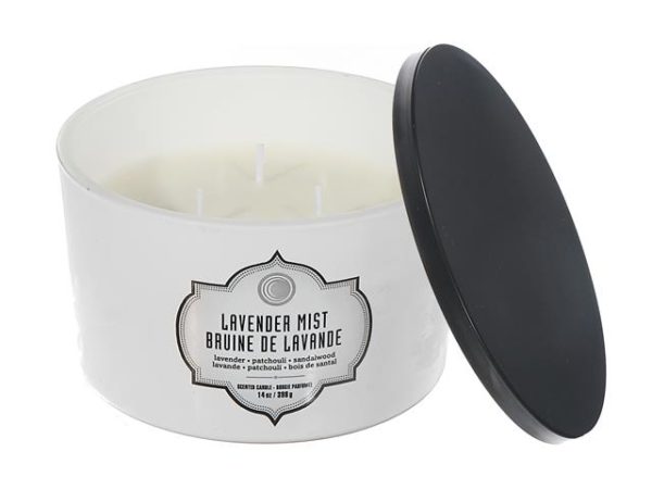 Bougie parfumée 3 mèches - 4 odeurs