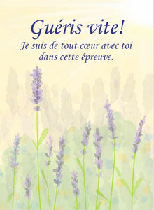 Carte de souhait avec texte - Guéris vite