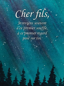 Carte de souhait à texte - Cher fils