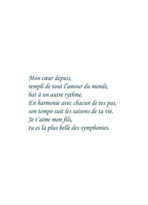 Carte de souhait à texte - Cher fils