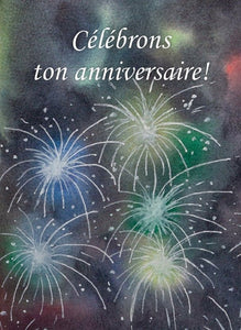 Carte de souhait à texte - Célébrons ton anniversaire