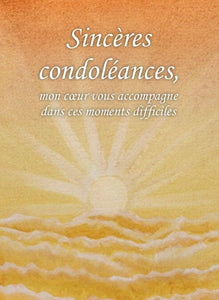 Carte de souhait à texte - Sincères condoléances