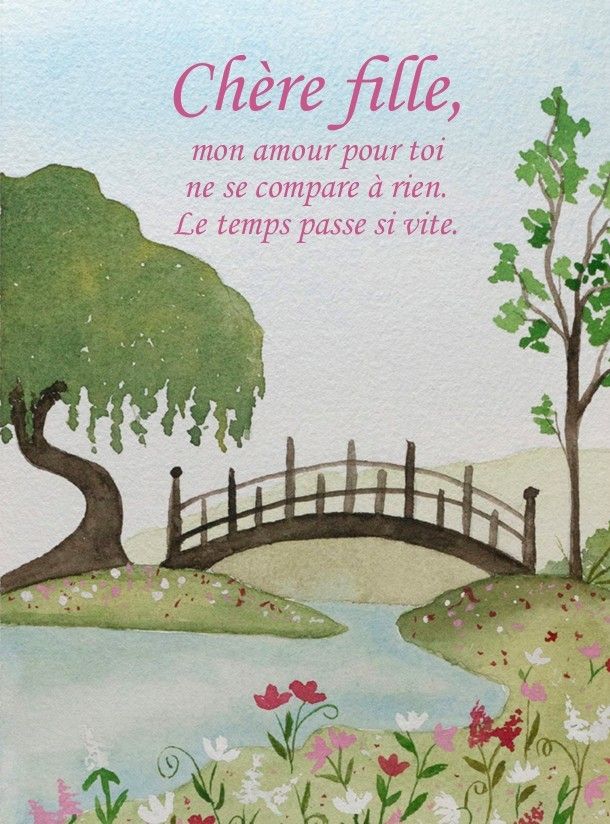 Carte de souhait à texte - Chère fille