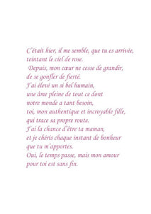 Carte de souhait à texte - Chère fille