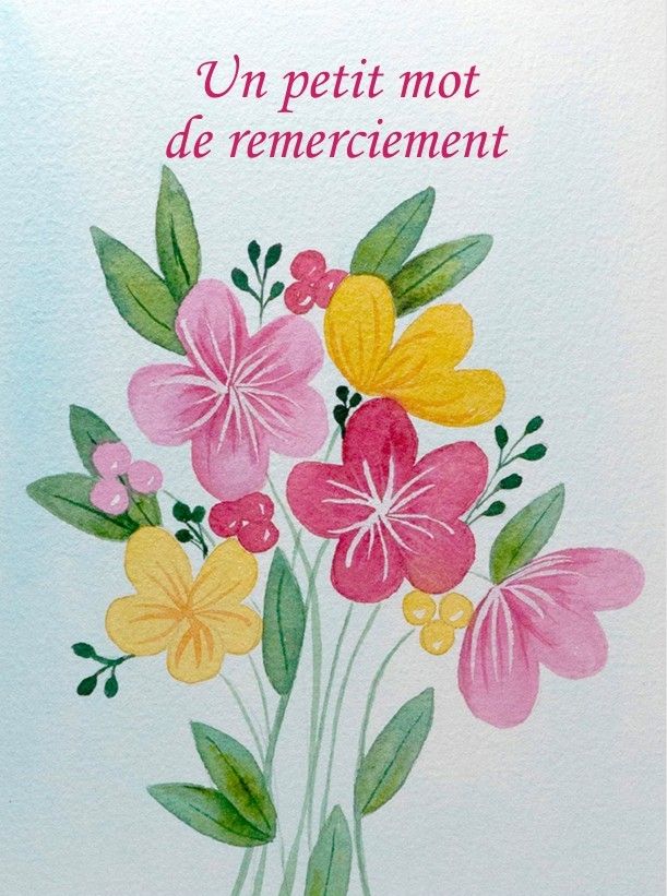 Carte de souhait à texte - Mot de remerciement