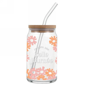 Verre avec paille & couvercle - 5 modèles
