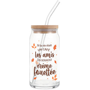 Verre avec paille & couvercle - 5 modèles