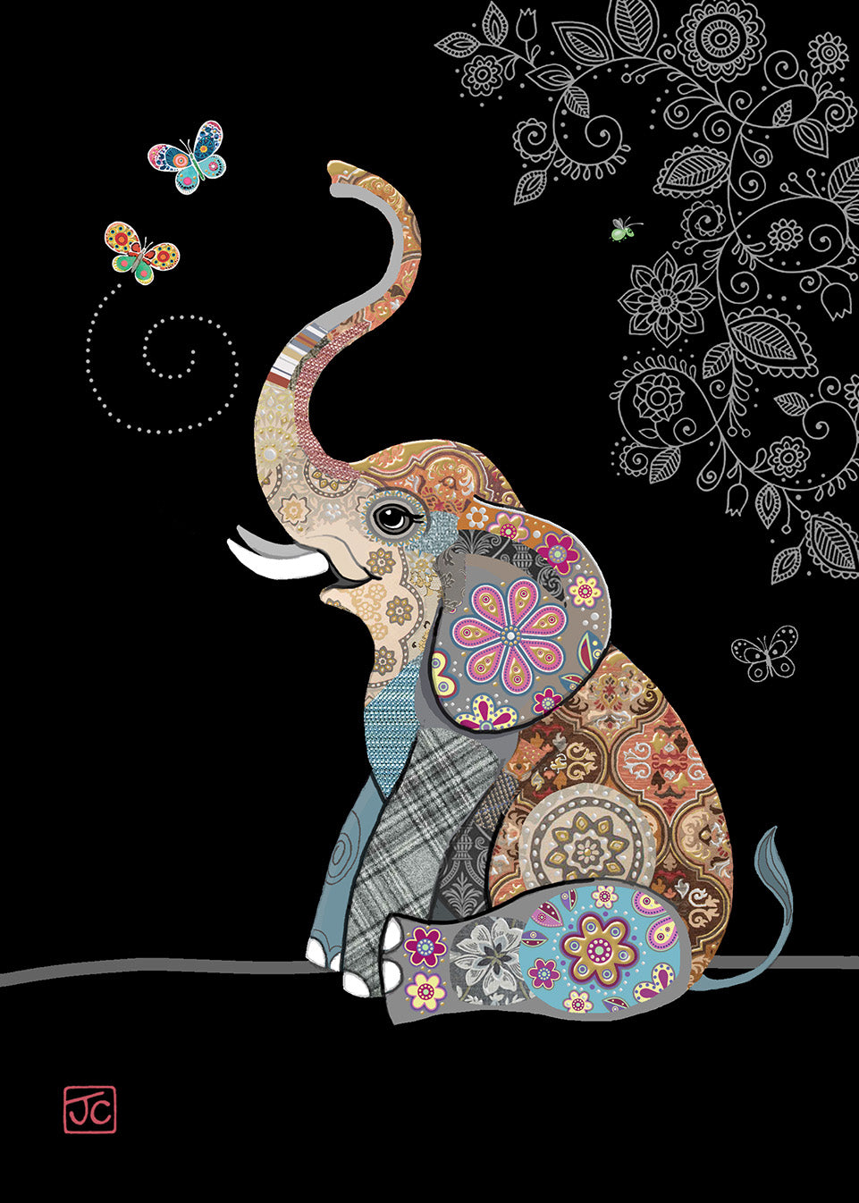Carte de souhait - Éléphant assis