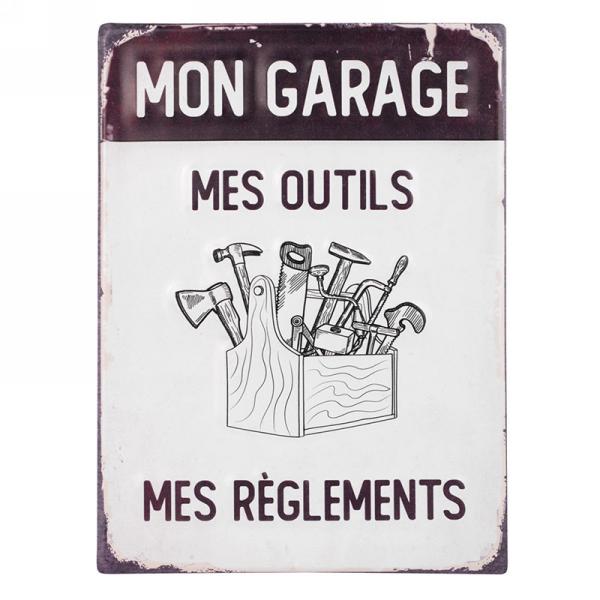 Affiche métal - Mon garage