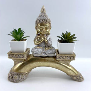 Buddha avec 2 plantes