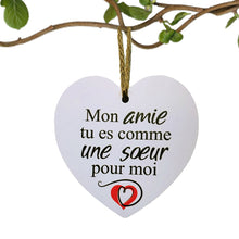 Charger l'image dans la galerie, Coeur en bois - 5 messages différents
