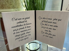 Charger l'image dans la galerie, Livre en bois - différents messages
