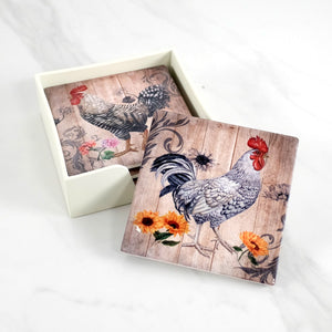 Sous-verres coq