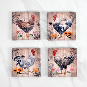 Sous-verres coq