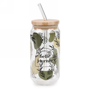 Verre avec paille & couvercle - 5 modèles