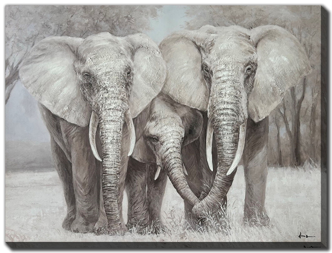 Cadre - Famille d'éléphants