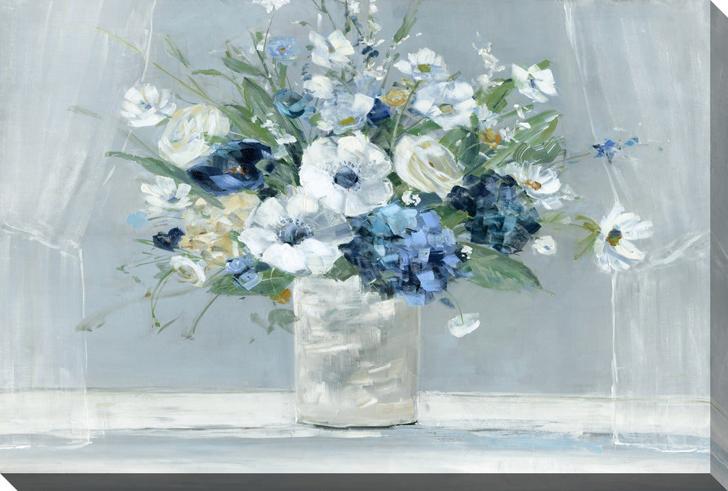 Cadre - Fleurs bleues