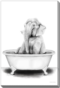 Cadre - Éléphant dans la baignoire