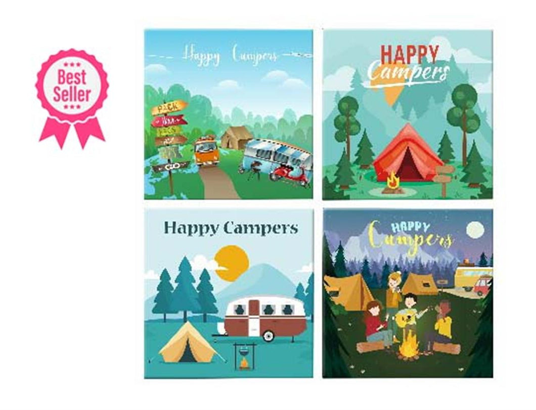 Sous-verres camping