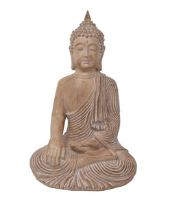 Buddha imitation bois - Assis en indien