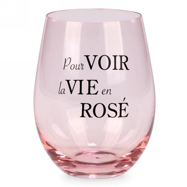 Coupe de vin - La vie en rosé