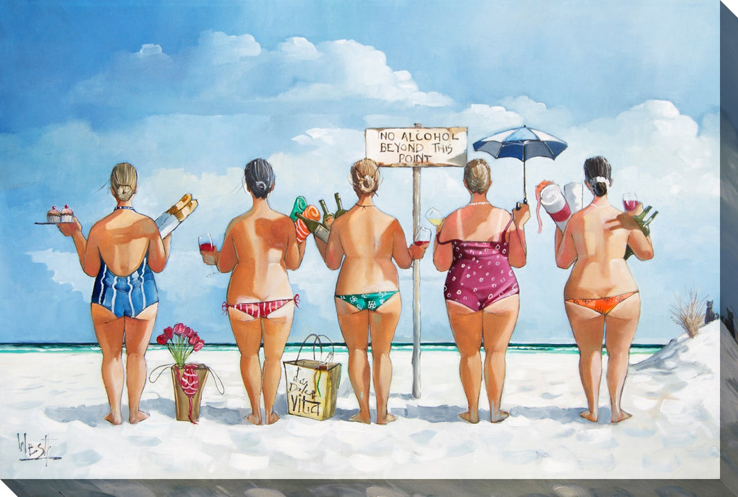 Cadre - Dames à la plage