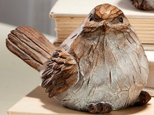 Charger l&#39;image dans la galerie, Figurine Oiseau brun et blanc
