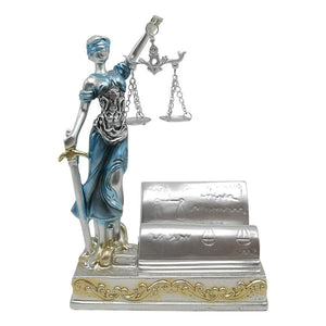 Statuette justice - Bleue