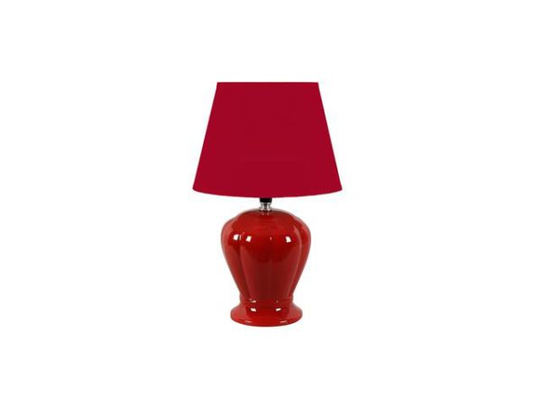 Lampe en céramique - rouge