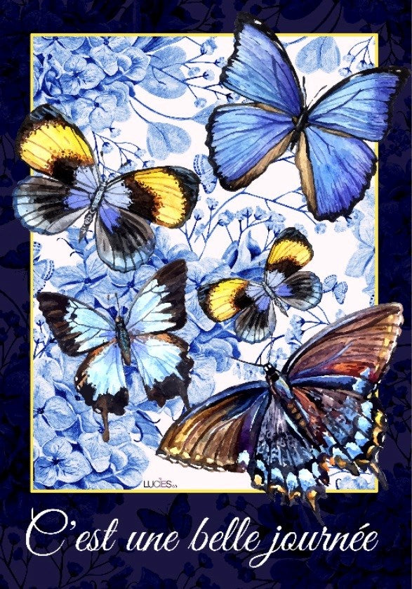 Drapeau décoratif - Papillon belle journée