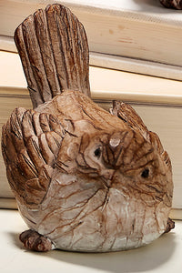 Figurine Oiseau brun et blanc