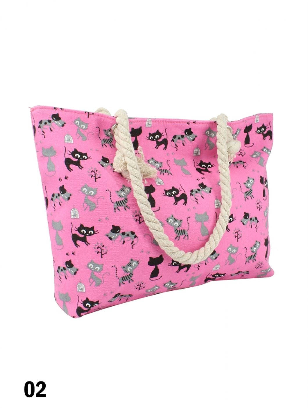 Sac fourre-tout - Chats roses