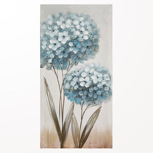 Peinture  - Fleurs Hortensia bleues